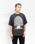 Saint Michael Vintage Tree Print Washed Black Tee