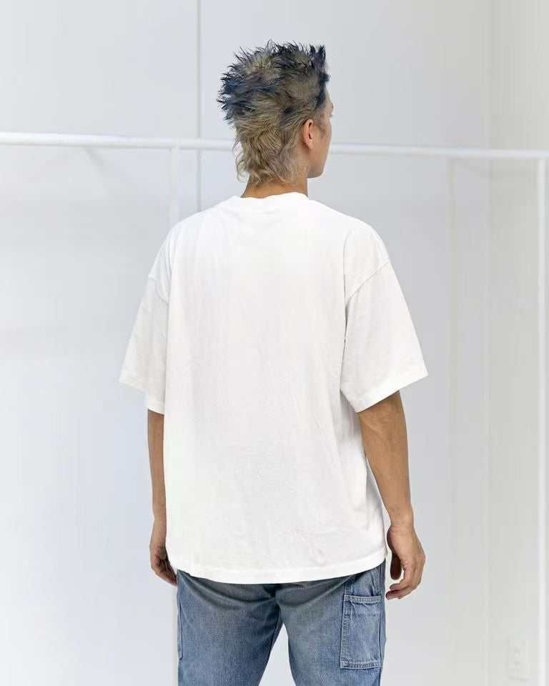 Saint Michael Bunny Girl Pocket Print White Tee