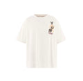 Saint Michael Bunny Girl Pocket Print White Tee