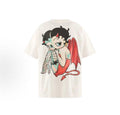 Saint Michael Betty Boop Devil White Graphic Tee