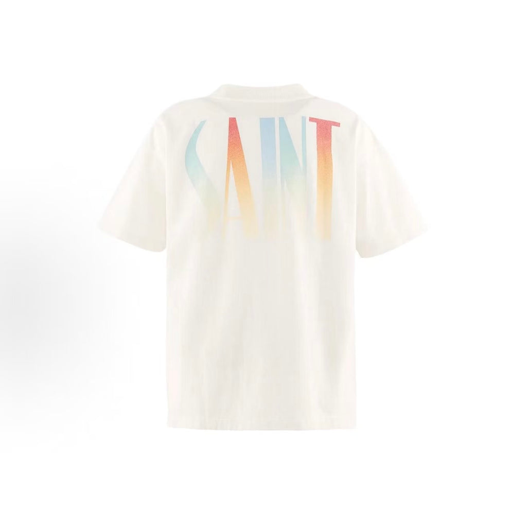 Saint Michael Fantasia Cartoon Print White Tee