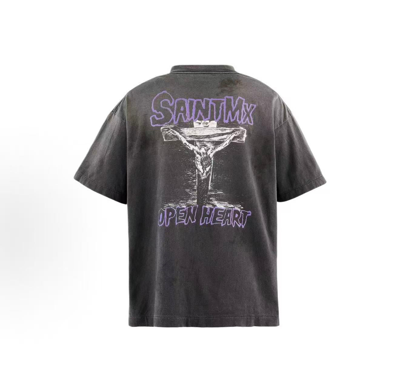 Saint Michael Last Supper Washed Graphic Tee