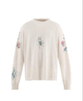 Saint Michael Spider Tattoo Print Off‑White Long Sleeve Tee