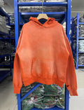 Saint Michael Gradient Orange Distressed Hoodie