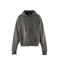 Saint Michael Vintage Distressed Zip‑Up Hoodie