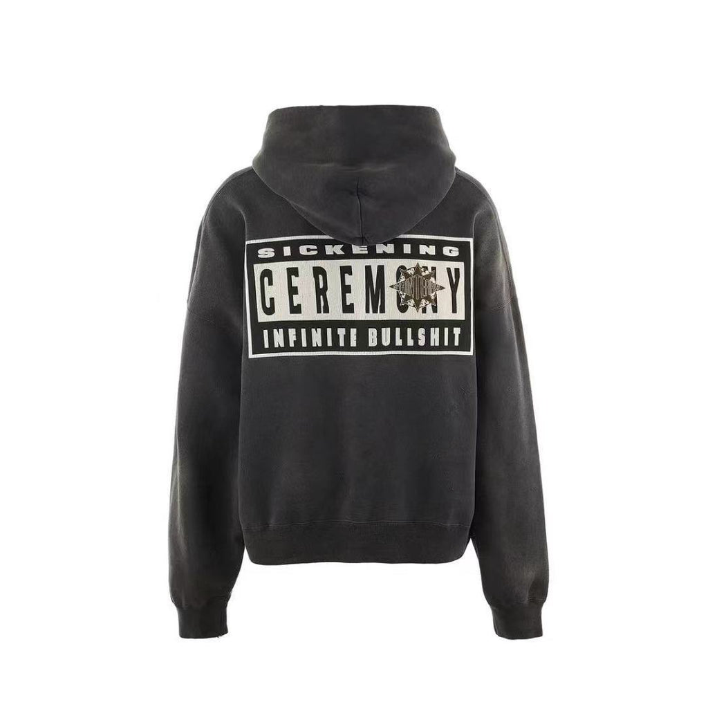 Saint Michael Saint Tears Star Graphic Washed Hoodie