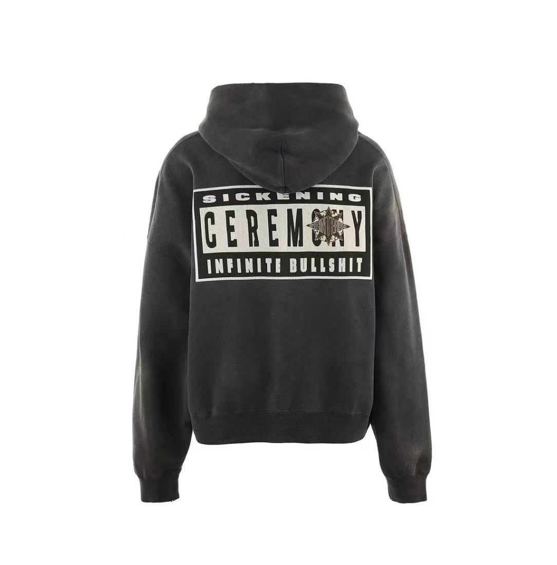 Saint Michael Saint Tears Star Graphic Washed Hoodie