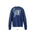 Saint Michael Fantasia Mickey Washed Navy Long Sleeve Tee