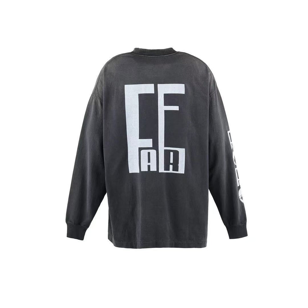 Saint Michael Eternal Praying Hands Washed Black Long Sleeve Tee