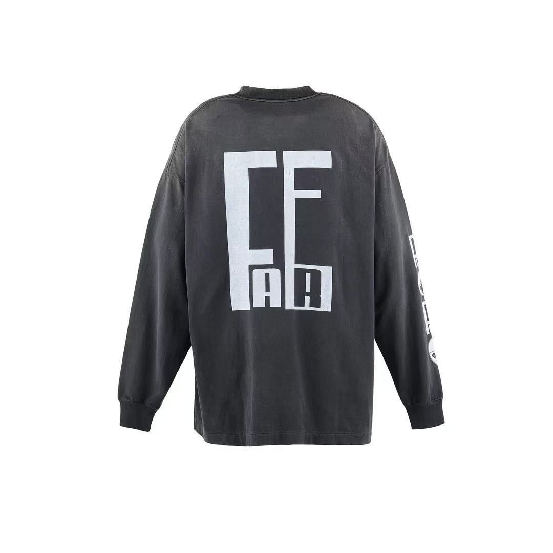Saint Michael Eternal Praying Hands Washed Black Long Sleeve Tee