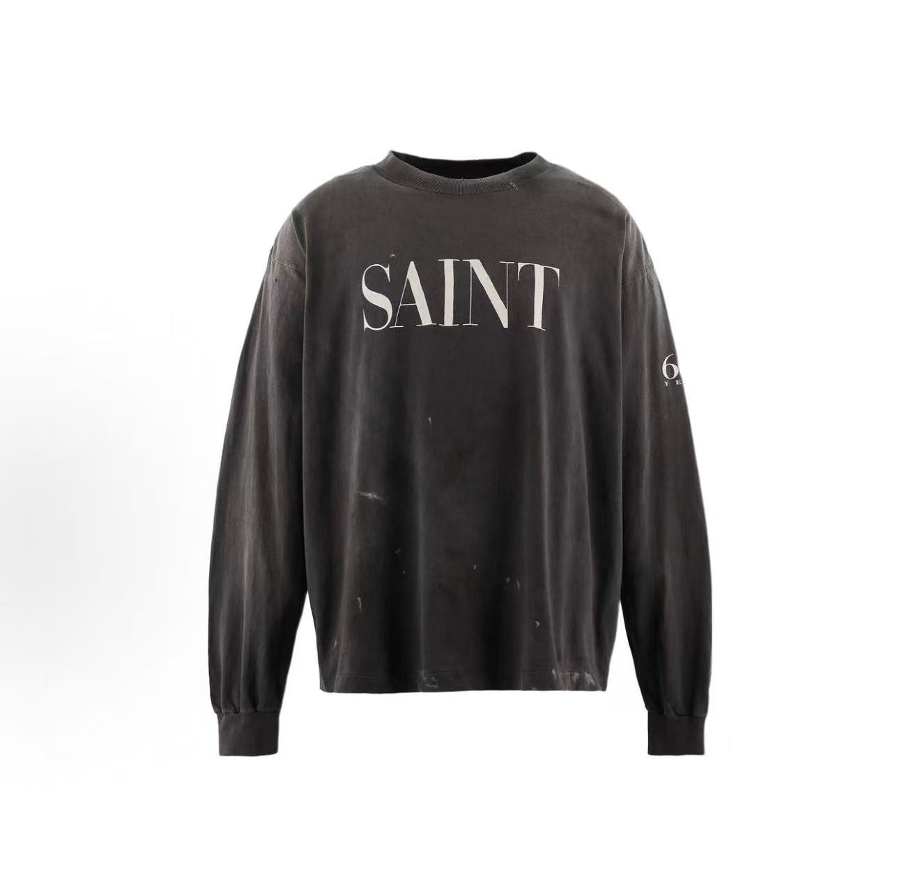 Saint Michael Washed Saint Logo Long Sleeve Tee