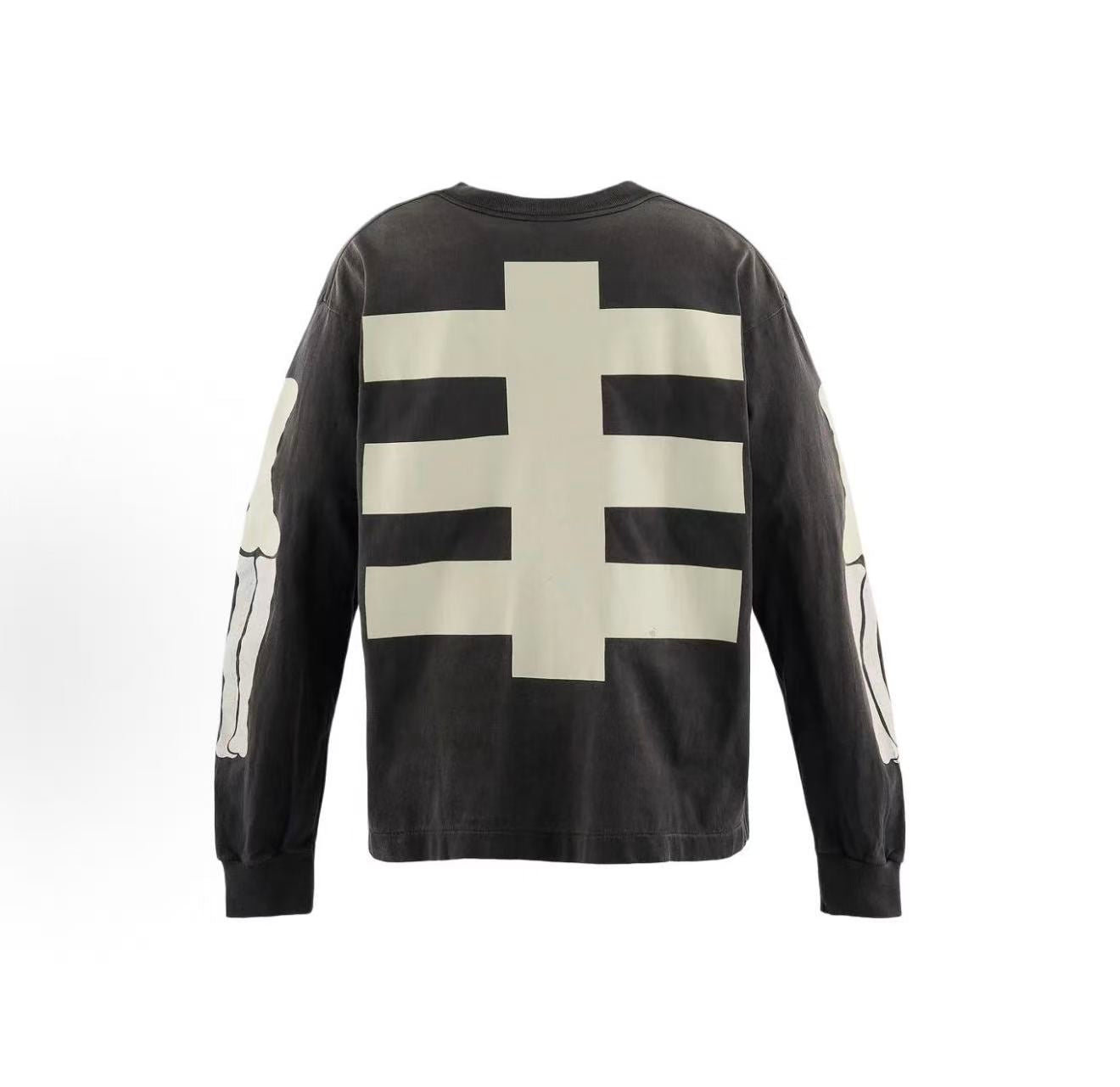 Saint Michael Skeleton Ribcage Washed Long Sleeve Tee