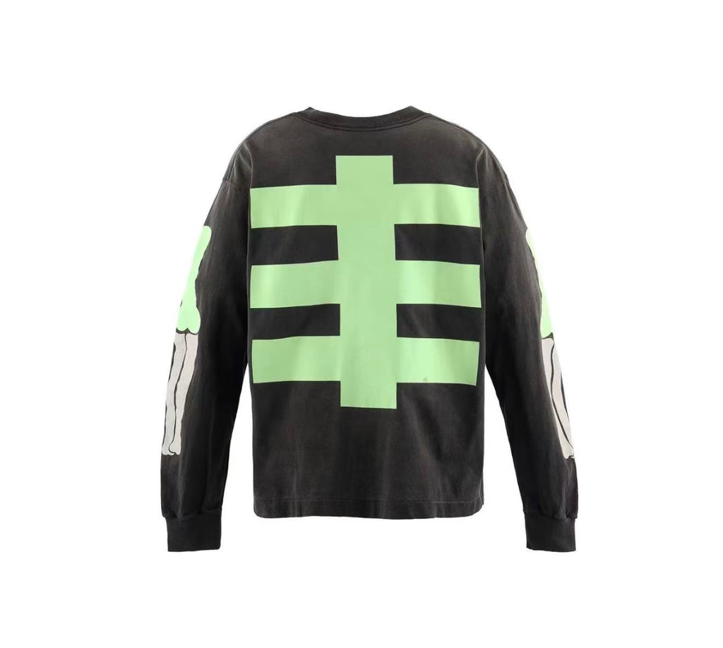 Saint Michael Skeleton Ribcage Washed Long Sleeve Tee