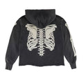 Saint Michael Skeleton Ribcage Distressed Hoodie