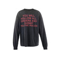 Saint Michael Complete Control Vintage Washed Black Long Sleeve Tee