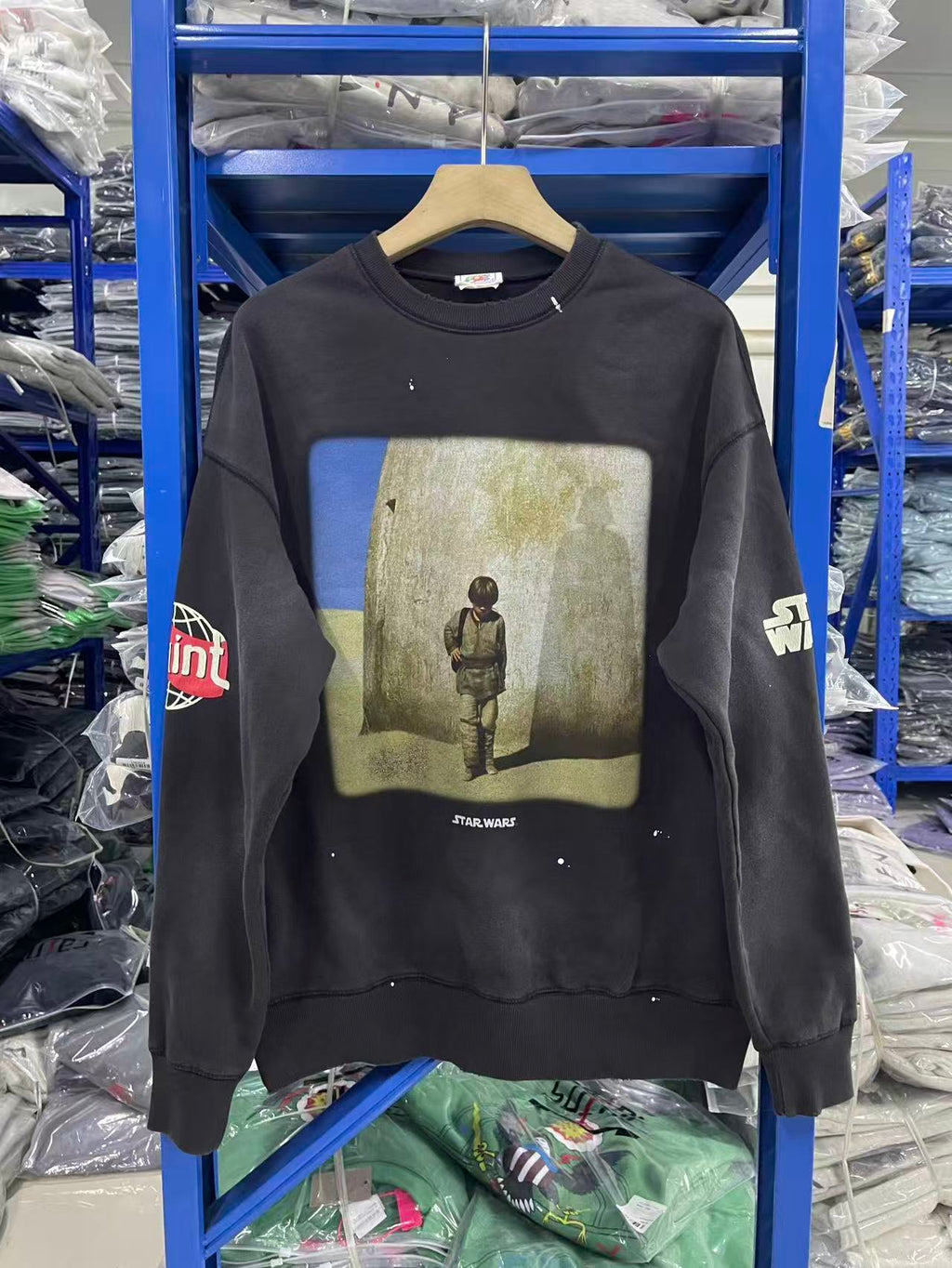 Saint Michael Star Wars Vintage Black Crewneck Sweatshirt