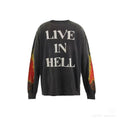 Saint Michael Fire Graphic Vintage Washed Long Sleeve Tee
