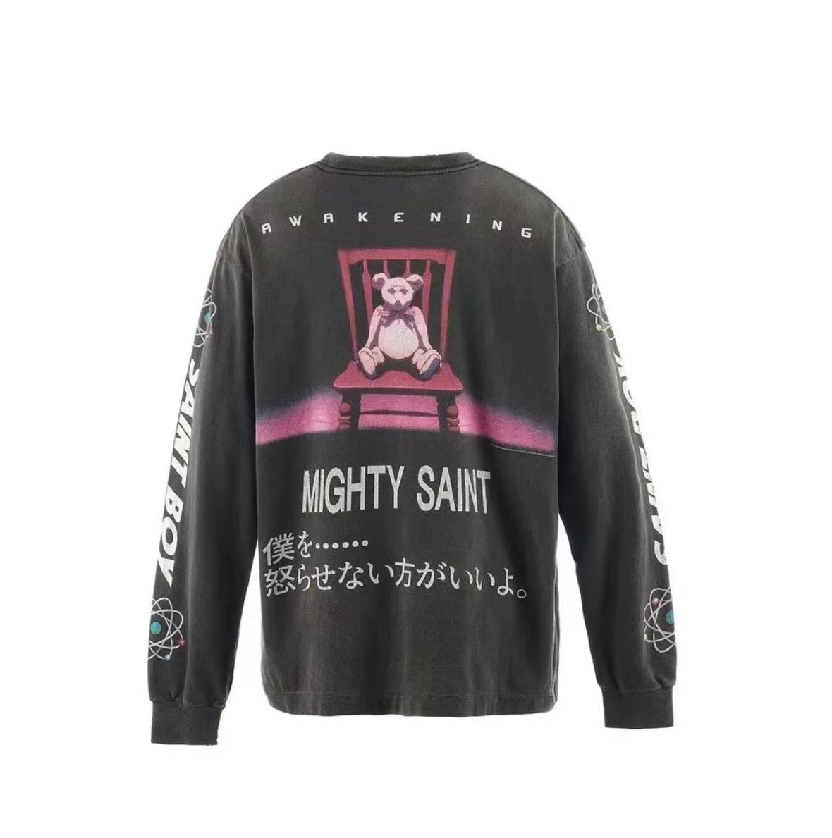 Saint Michael Pluto Anime Vintage Washed Long Sleeve Tee