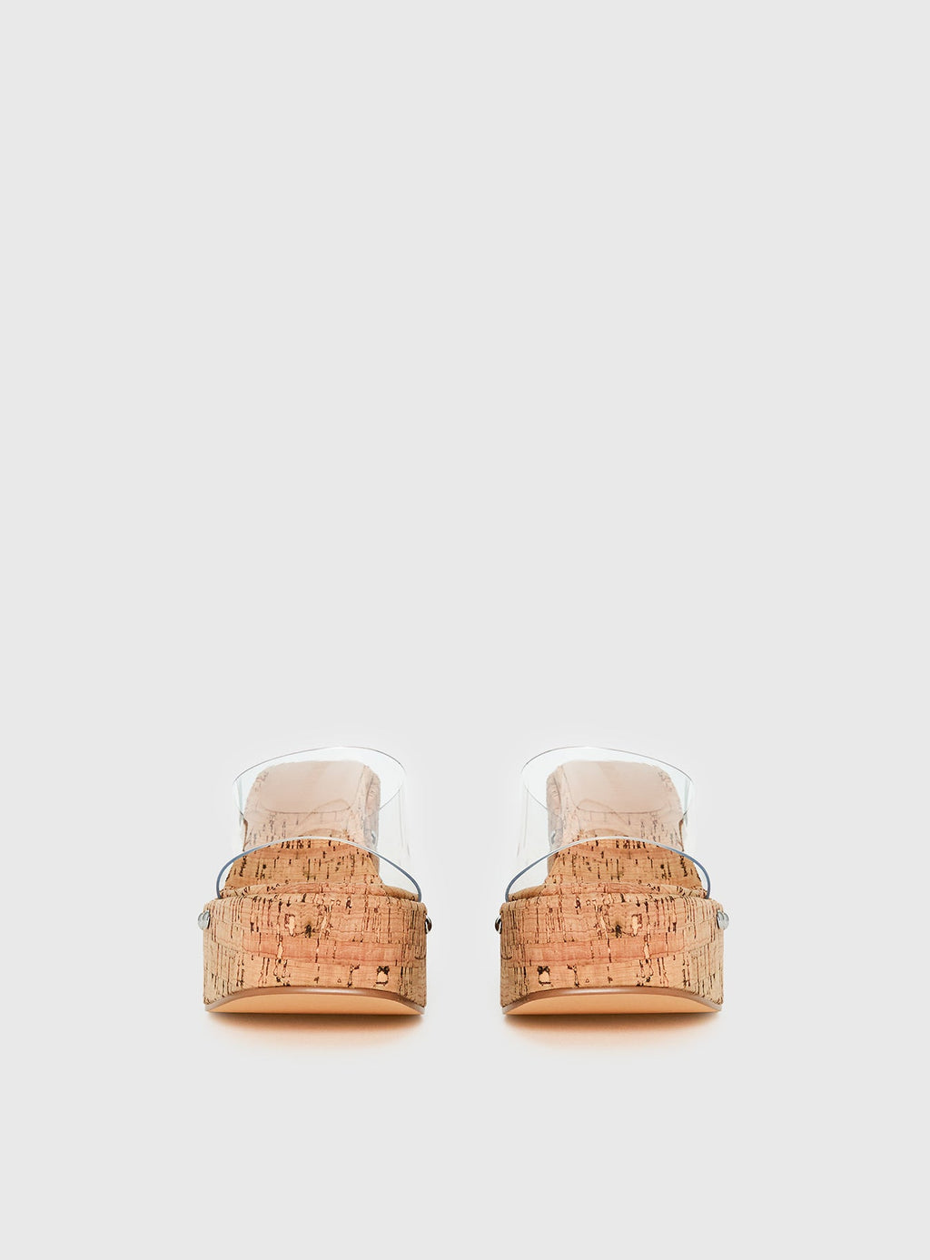 Pale Moonlight Platform Heels Cork / Clear