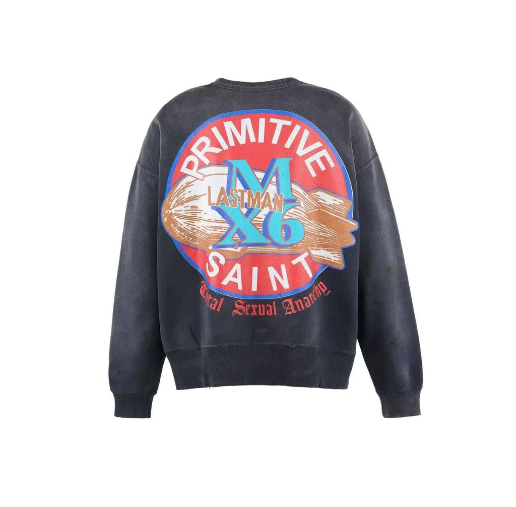 Saint Michael Primitive Saint Bomb Vintage Crewneck Sweatshirt