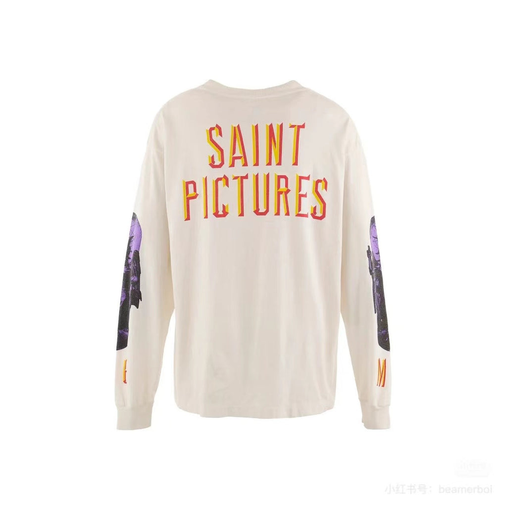 Saint Michael Saint Pictures Cloud Statue Vintage Long Sleeve Tee