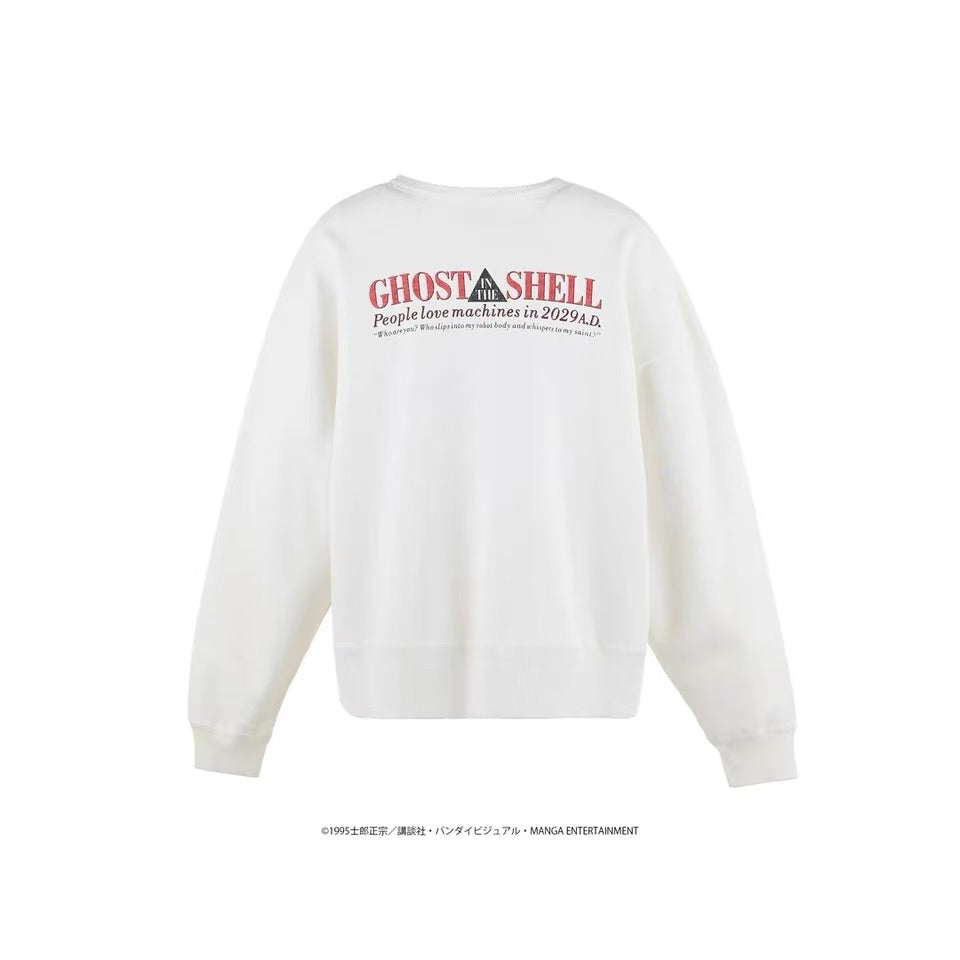 Saint Michael Ghost In The Shell White Vintage Crewneck Sweatshirt