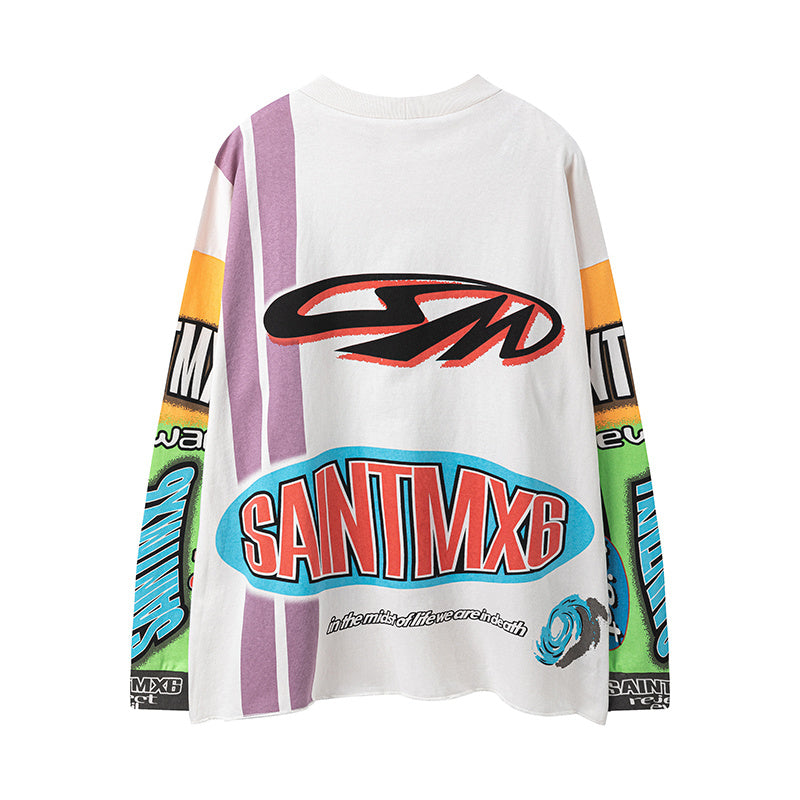 Saint Michael SaintMX6 Racing Graphic Vintage Long Sleeve Tee