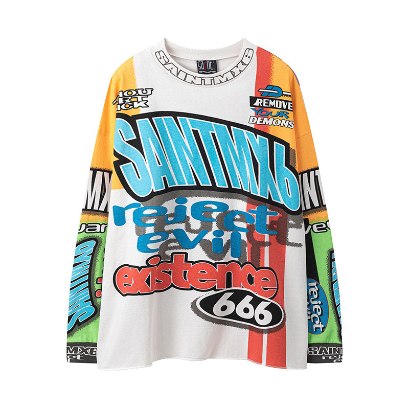 Saint Michael SaintMX6 Racing Graphic Vintage Long Sleeve Tee