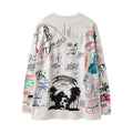 Saint Michael Full‑Sketched Graffiti Art Vintage Long Sleeve Tee