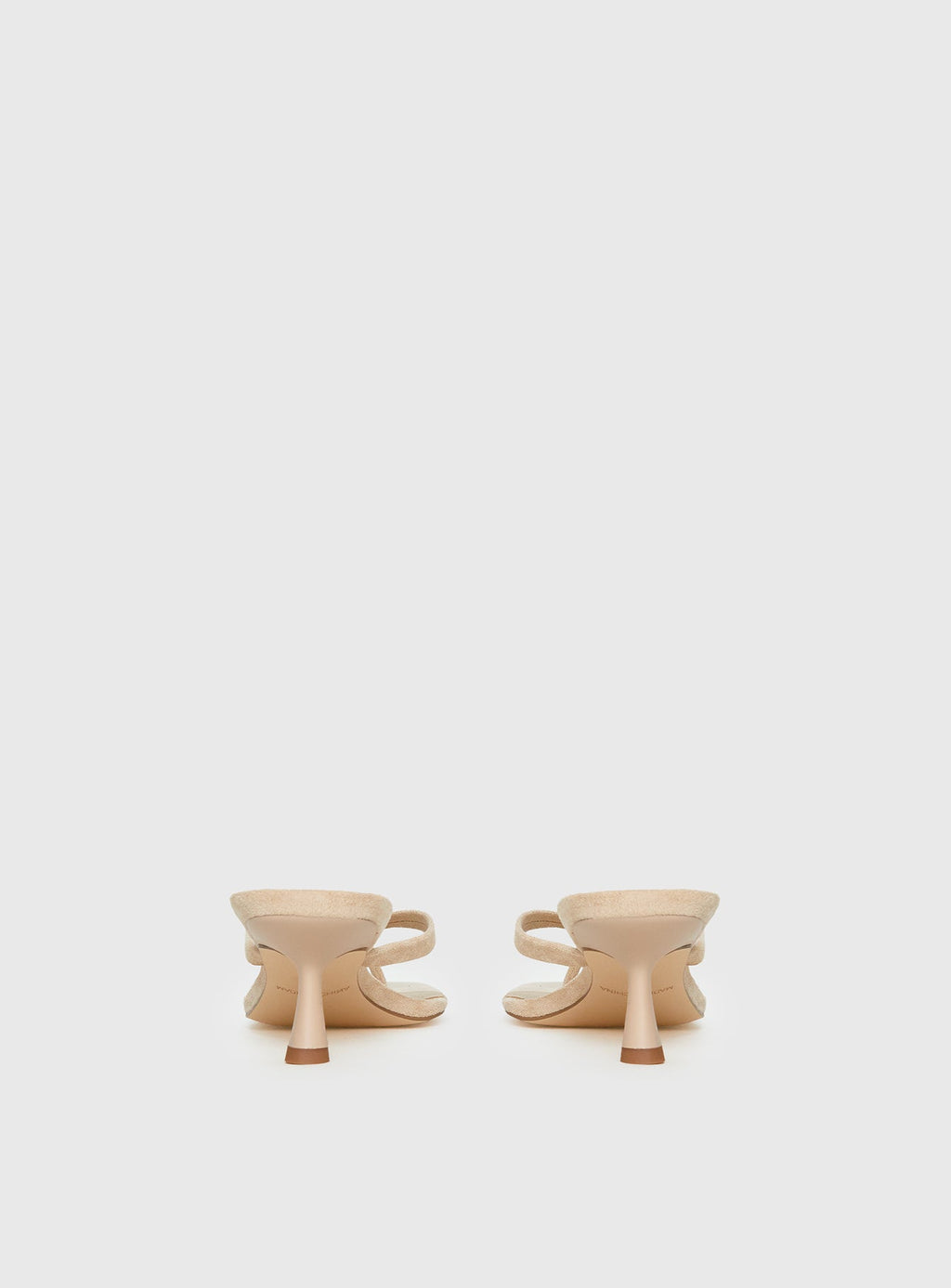 So Exclusive Faux Suede Thong Heels Tan