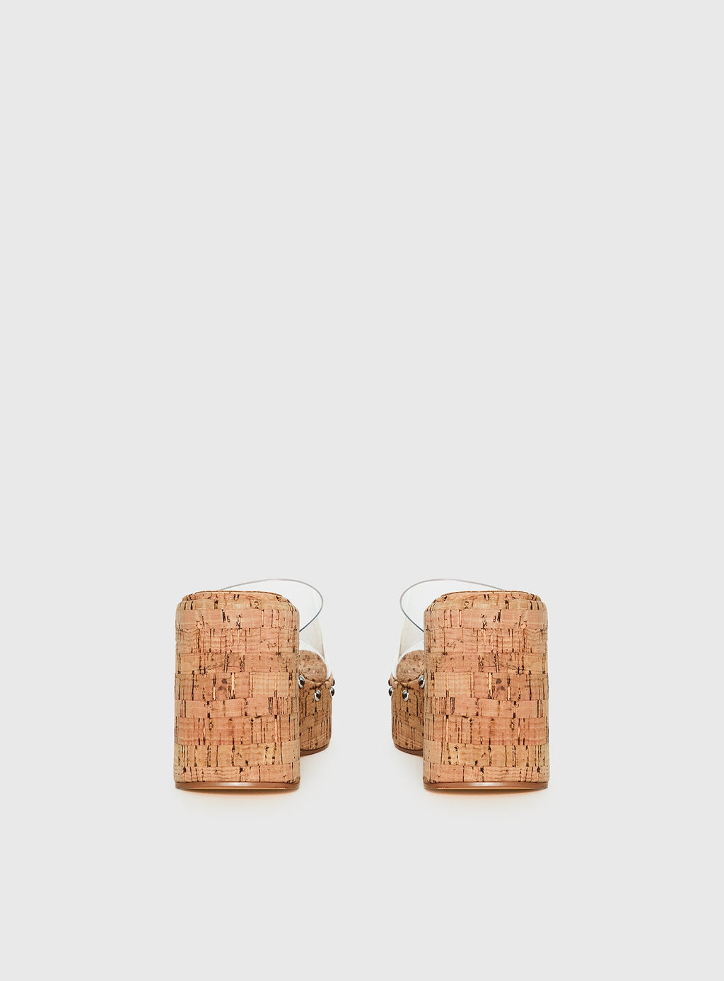 Pale Moonlight Platform Heels Cork / Clear
