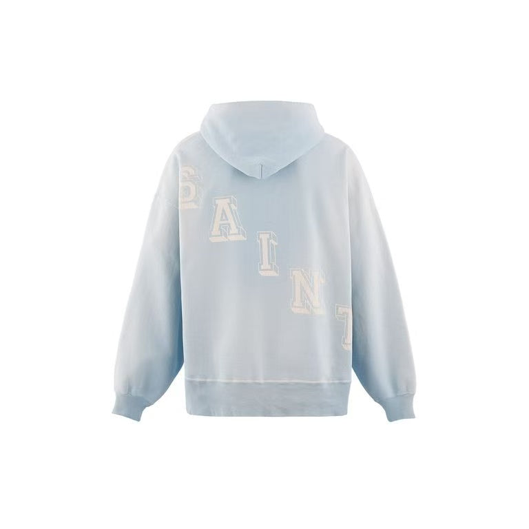 Saint Michael Wing Logo Light Blue Hoodie