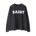 Saint Michael Bold Saint Logo Vintage Washed Long Sleeve Tee