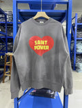 Saint Michael Saint Power Heart Grey Crewneck
