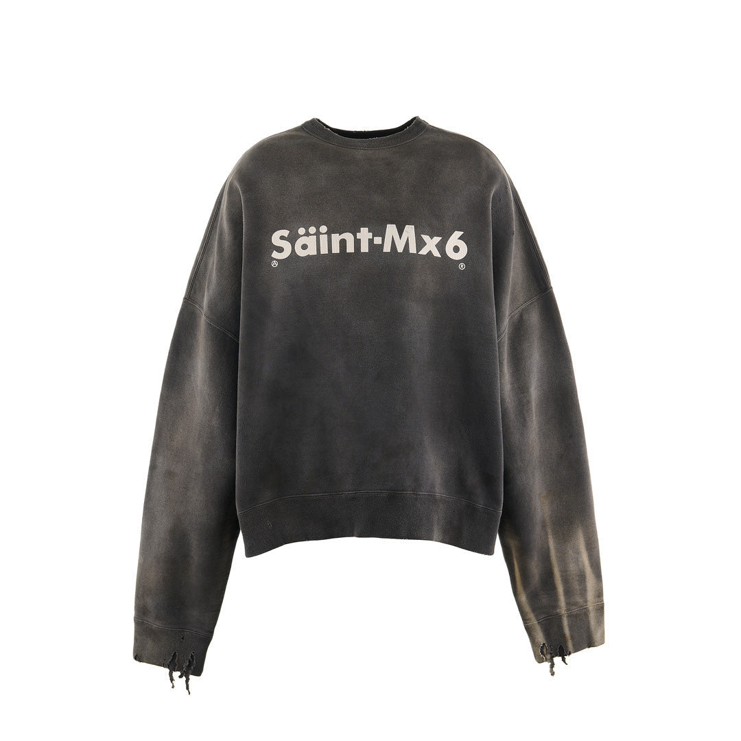 Saint Michael Säint‑Mx6 Chaos Distressed Crewneck Sweatshirt