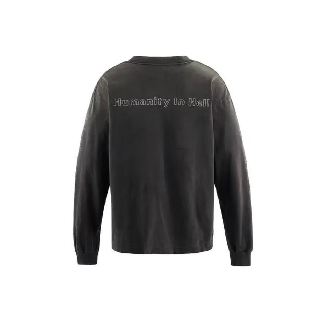 Saint Michael Saint Devotion Washed Graphic Long Sleeve Tee