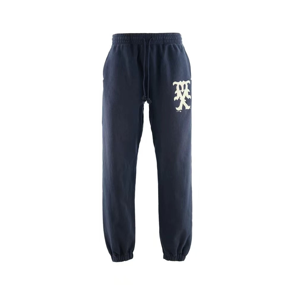 Saint Michael Navy Gothic Logo Jogger Sweatpants