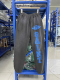 Saint Michael Angel Graphic Washed Grey Jogger Pants