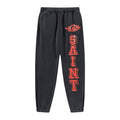 Saint Michael Red Angel Vertical Saint Black Jogger Pants