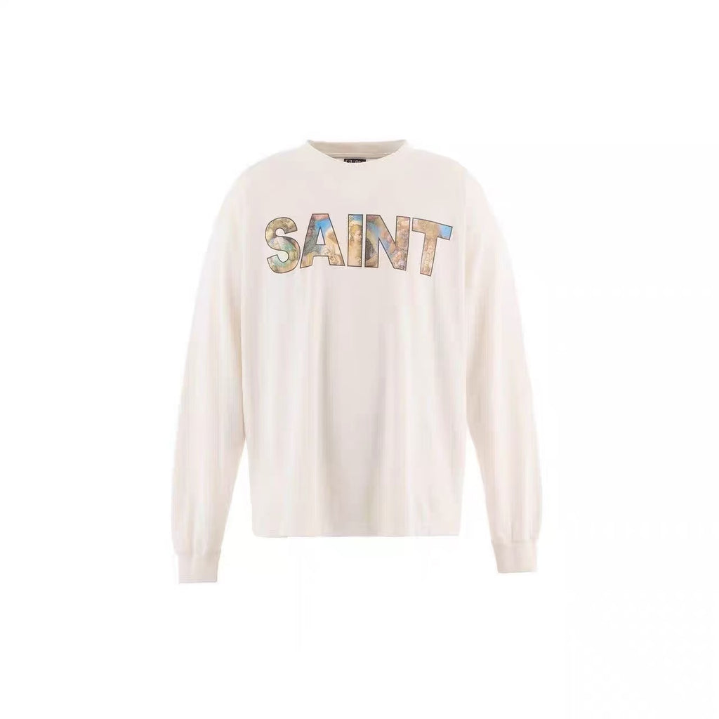 Saint Michael New Body Rules Art Print Cream Long Sleeve Tee