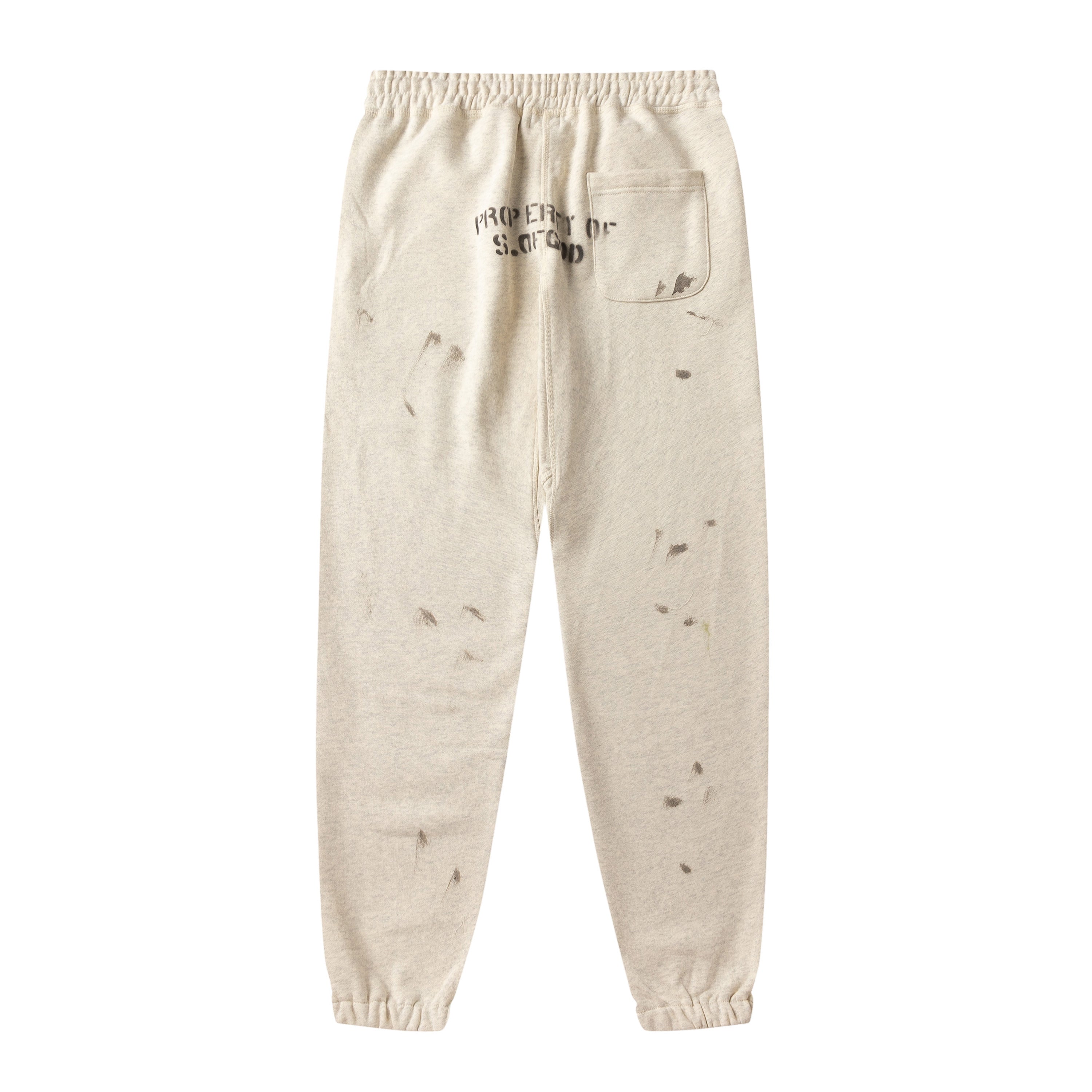 Saint Michael Vintage Skeleton Panel Print Oat Jogger Pants