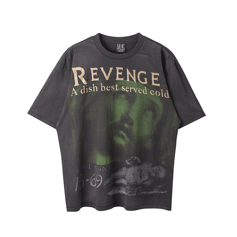 Saint Michael Revenge Washed Black Vintage Tee