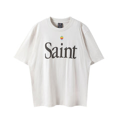 Saint Michael Rainbow Apple Saint Off‑White Vintage Tee