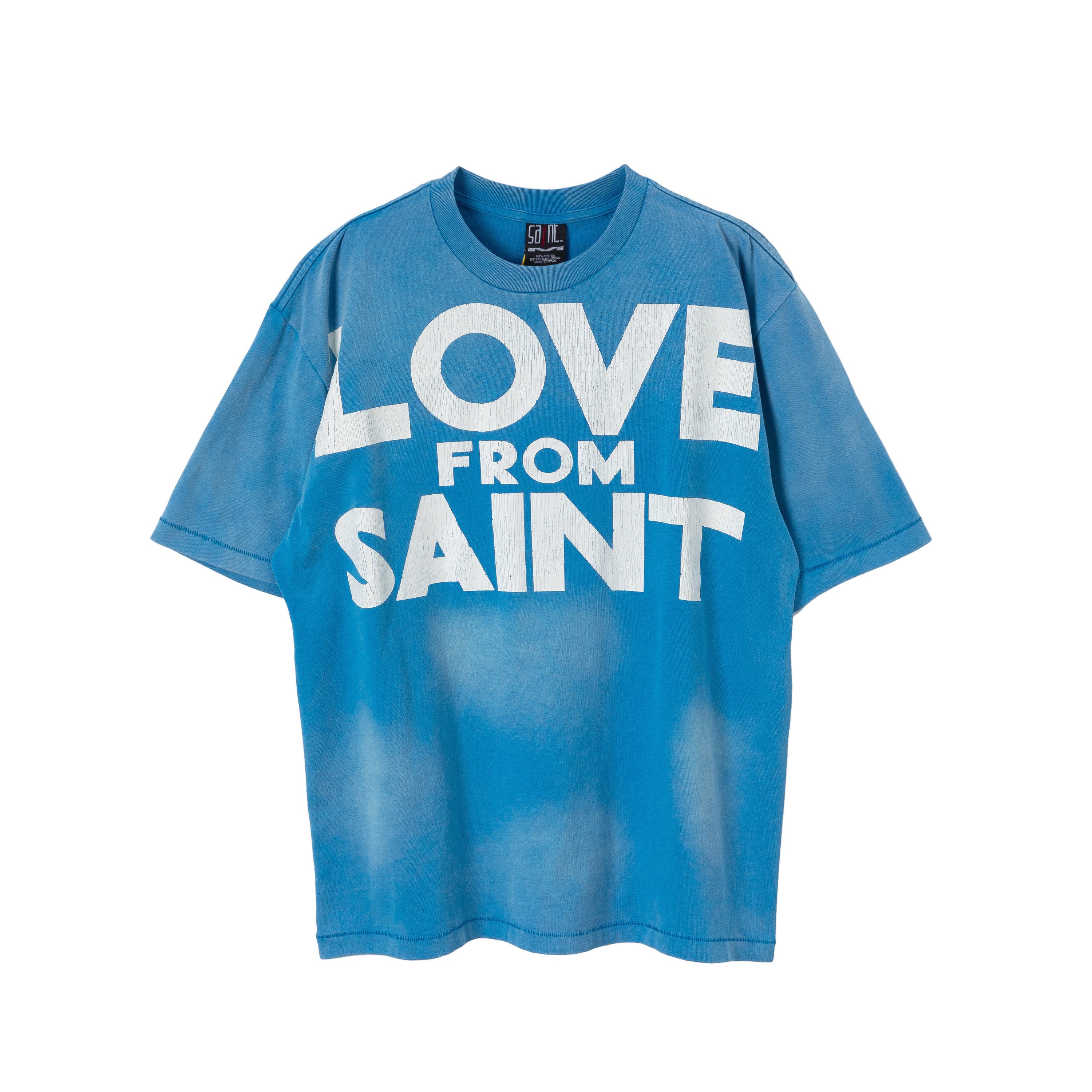 Saint Michael Love From Saint Washed Blue Vintage Tee