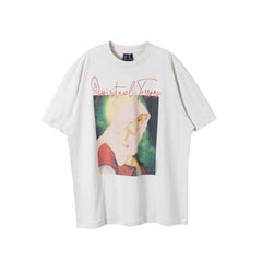 Saint Michael Spiritual Tears Portrait White Tee