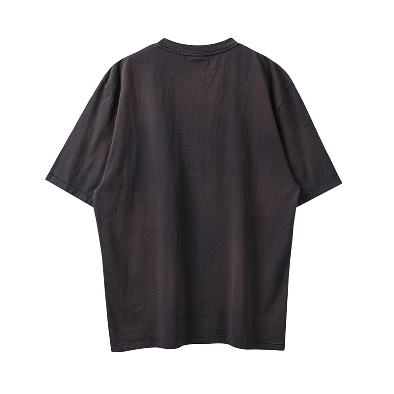 Saint Michael Rainbow Saint Logo Washed Black Vintage Tee